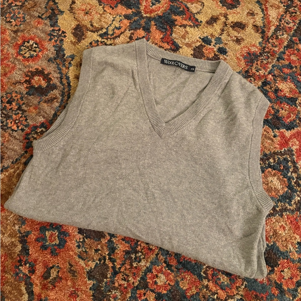 Woolrich Light Gray V-Neck Sweater